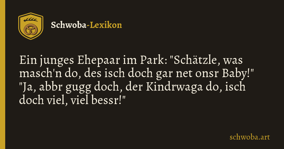 Grafik zum schwäbischen Witz: Abwägungssache
