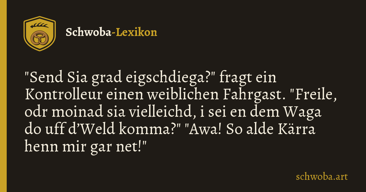 Grafik zum schwäbischen Witz: Alter