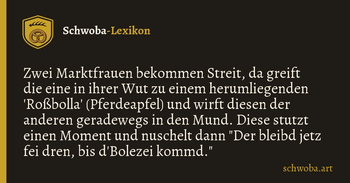 Grafik zum schwäbischen Witz: Beweisstück