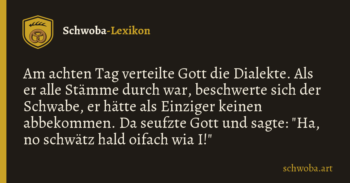 Grafik zum schwäbischen Witz: Ebenbild