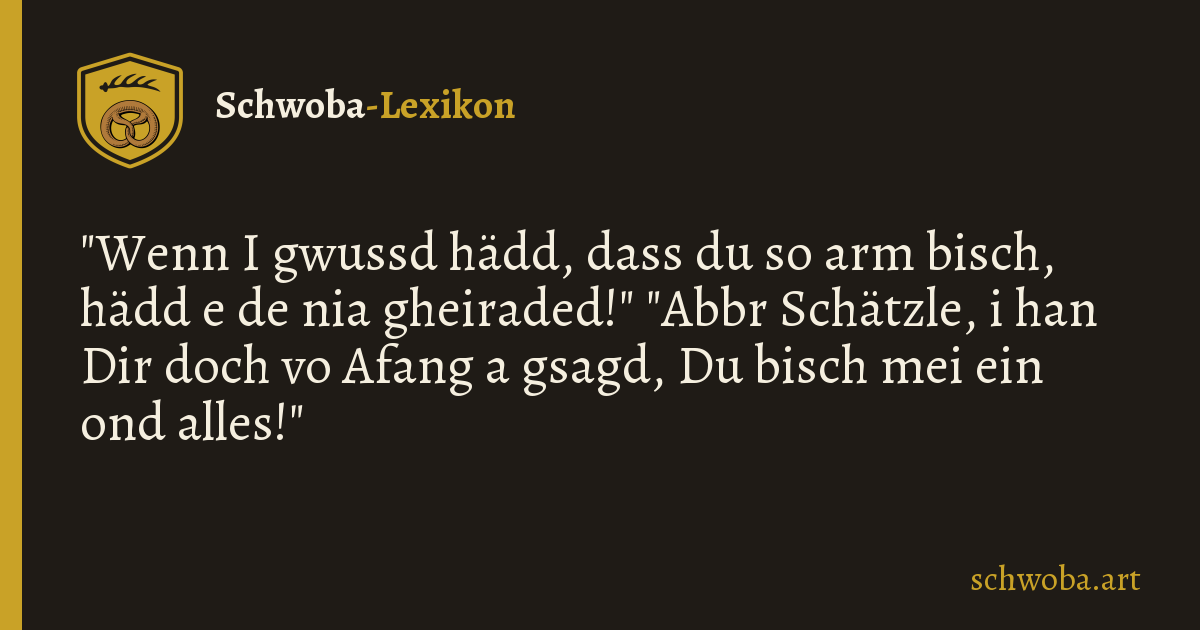 Grafik zum schwäbischen Witz: Ehrlichkeit