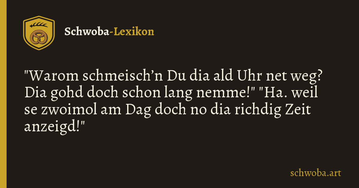 Grafik zum schwäbischen Witz: Einleuchtend