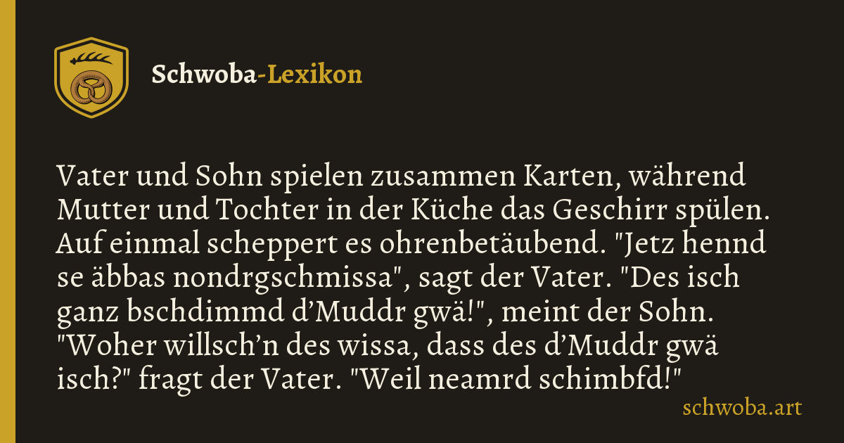 Grafik zum schwäbischen Witz: Erfahrungswert