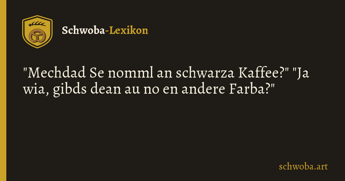 Grafik zum schwäbischen Witz: Farbenfroh