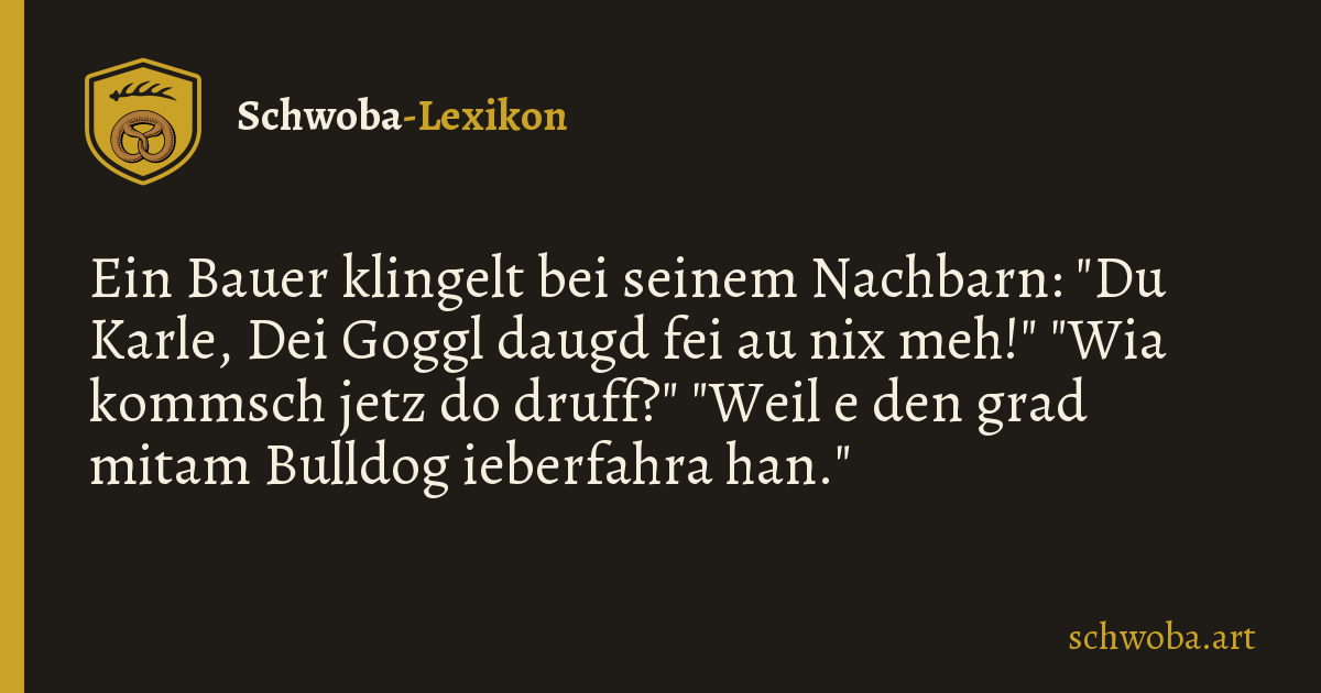 Grafik zum schwäbischen Witz: Federvieh