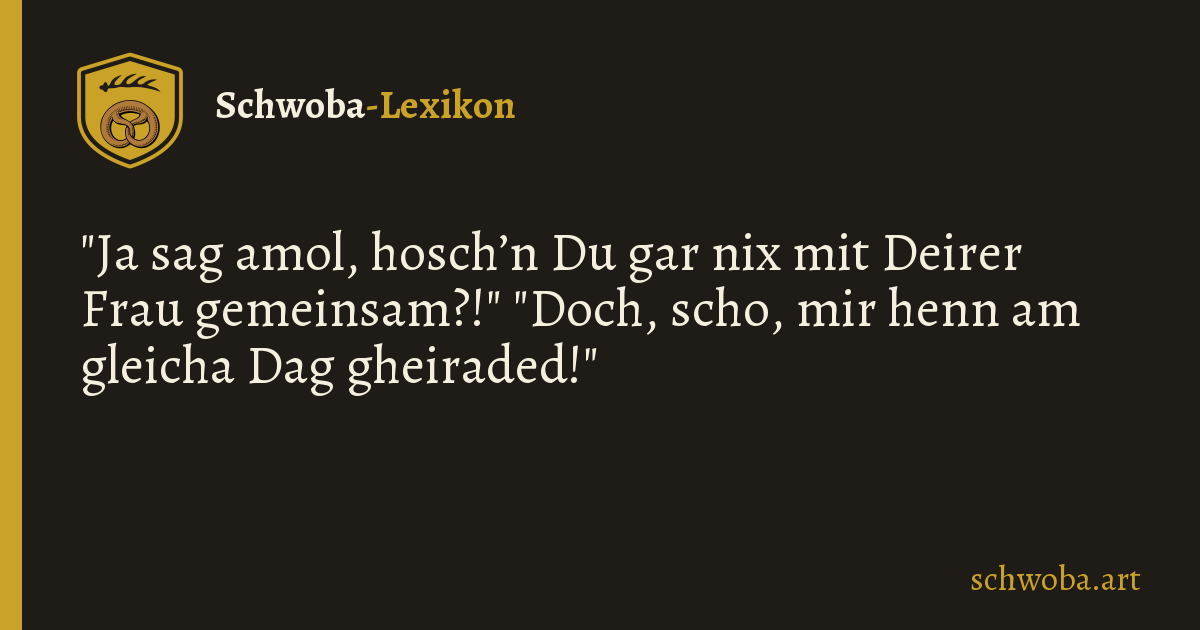 Grafik zum schwäbischen Witz: Gemeinsamkeiten