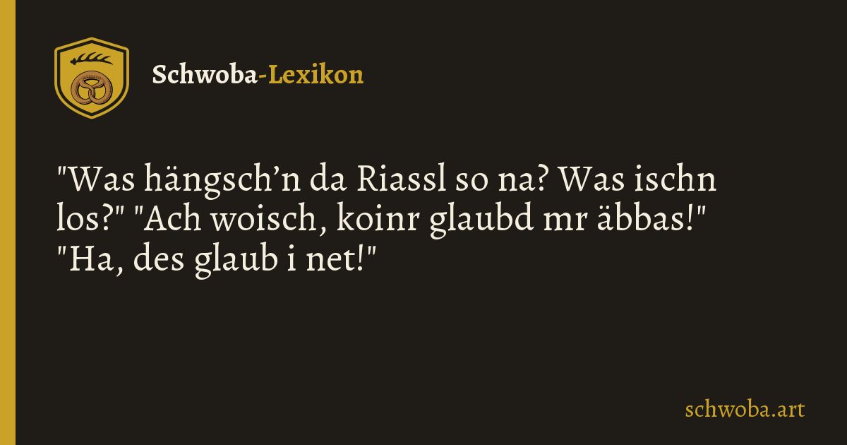 Grafik zum schwäbischen Witz: Glauben