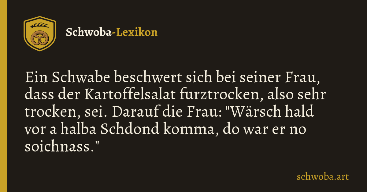Grafik zum schwäbischen Witz: Kartoffelsalat