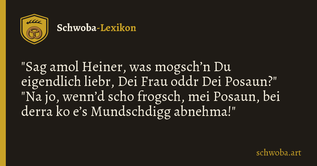 Grafik zum schwäbischen Witz: Mundwerk