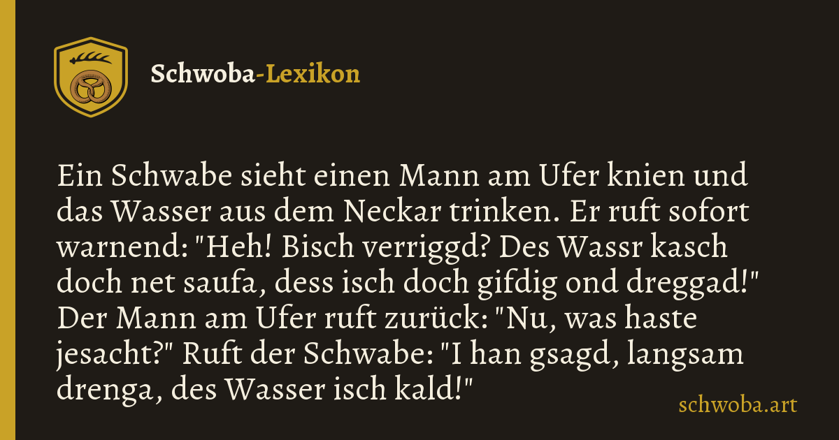 Grafik zum schwäbischen Witz: Ratschläge