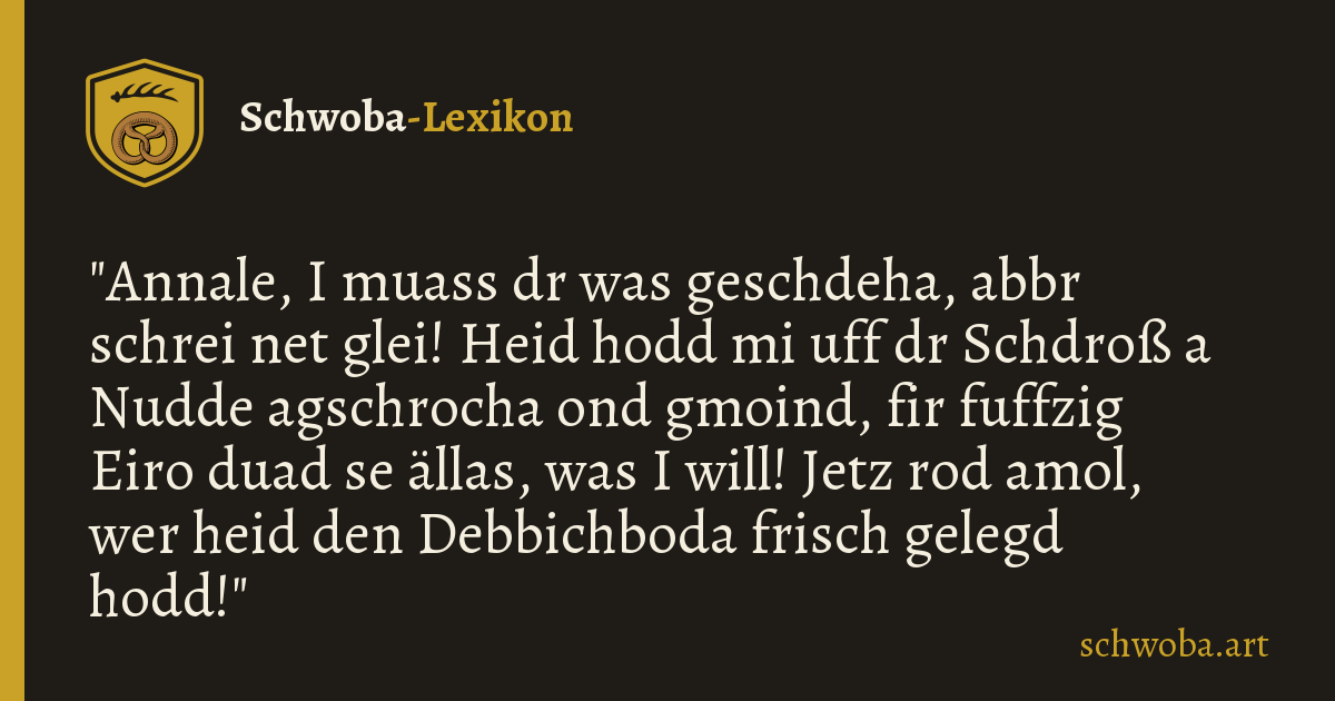 Grafik zum schwäbischen Witz: Renovierung