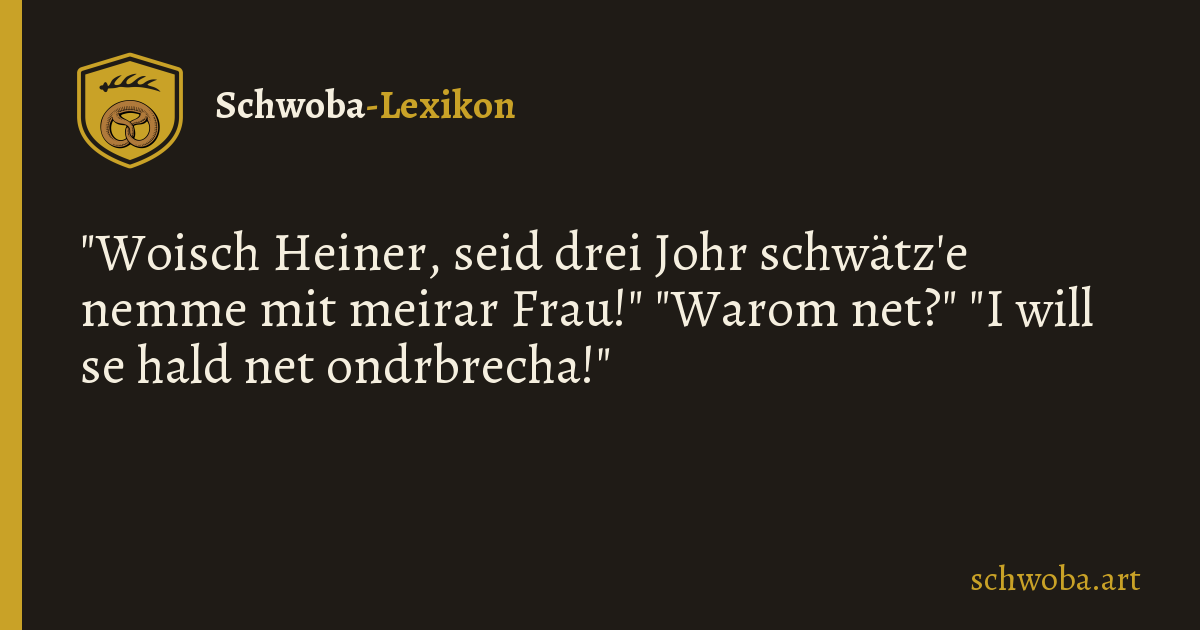 Grafik zum schwäbischen Witz: Rücksicht