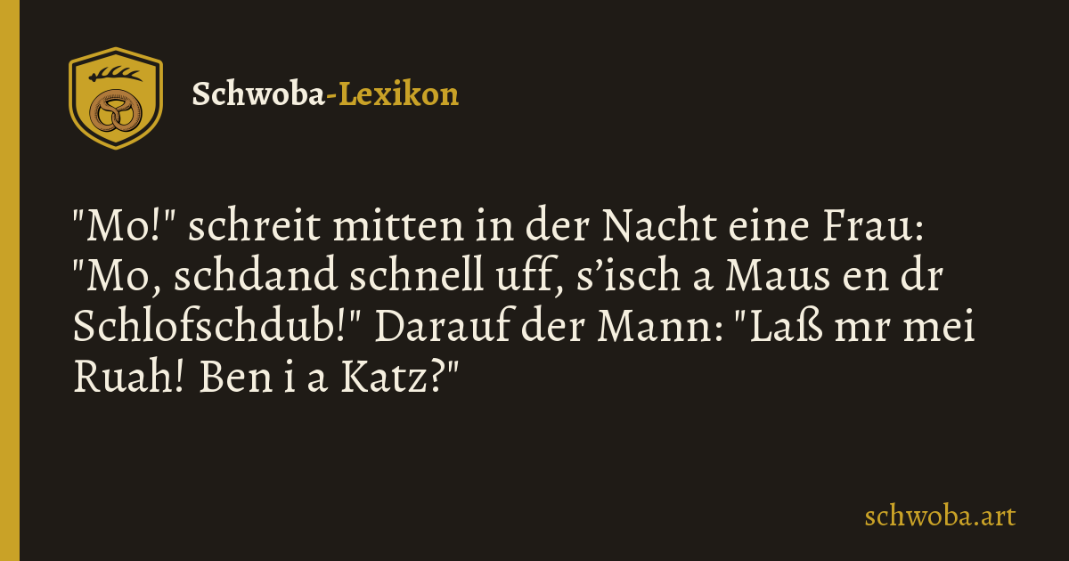 Grafik zum schwäbischen Witz: Selbsterkenntnis