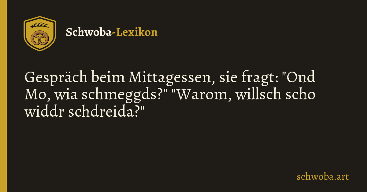 Grafik zum schwäbischen Witz: Streiten