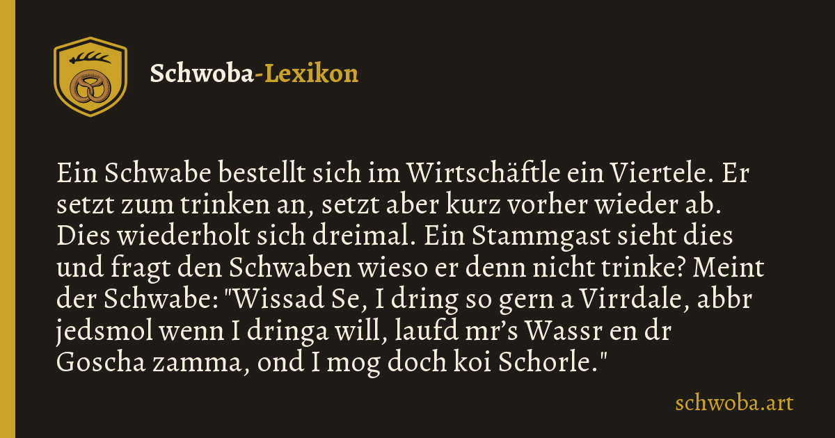Grafik zum schwäbischen Witz: Umstände