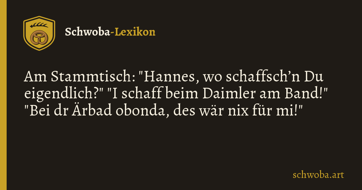 Grafik zum schwäbischen Witz: Verbandelt