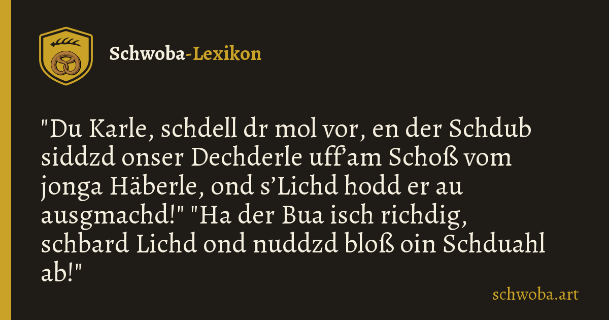 Grafik zum schwäbischen Witz: Wohlwollen